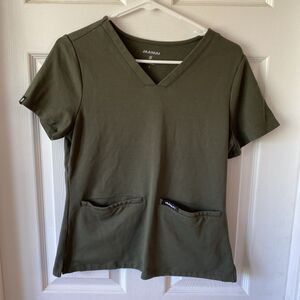 Jaanu Women’s Scrub Set Green Top Size Small Bottoms Small Tall Stretch